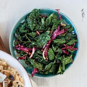Balsamic kale and radicchio sauté