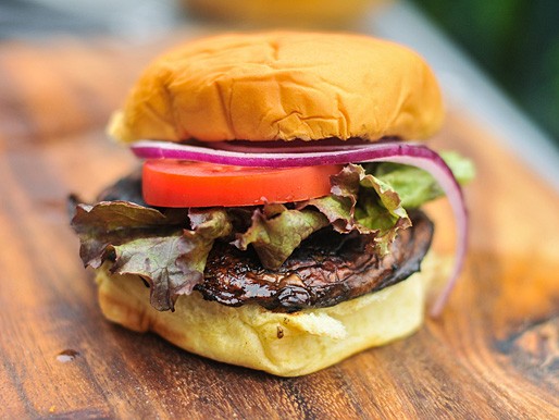 Balsamic marinated portobello burgers