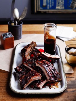 Balsamic pork ribs with Barbecue sauce