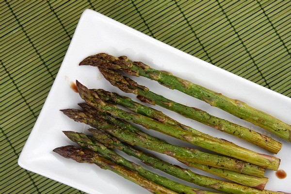 Balsamic-roasted asparagus
