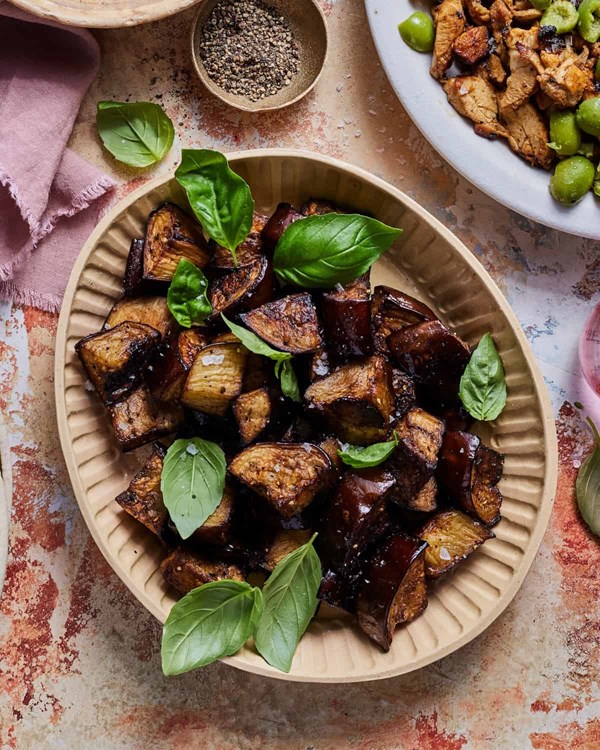 Balsamic roasted eggplant
