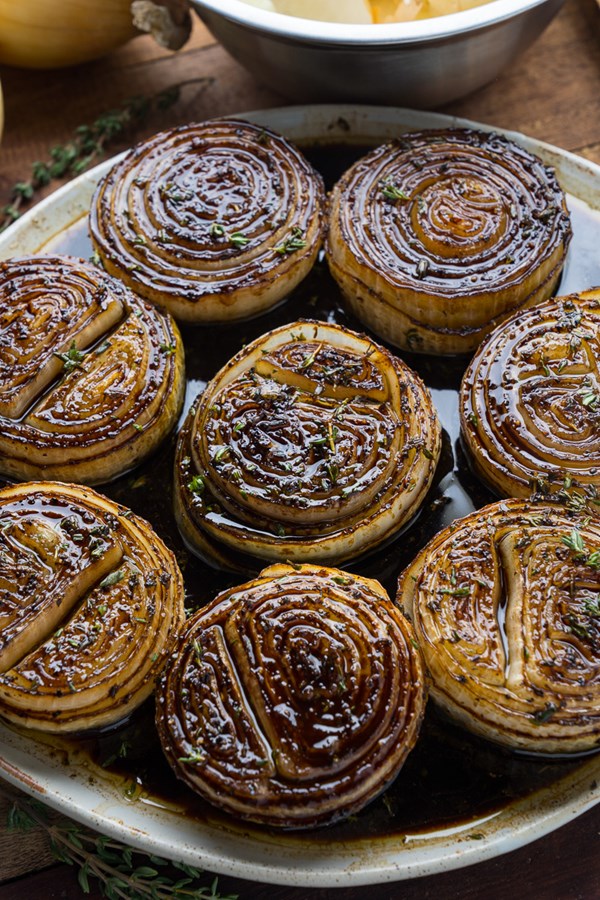 Balsamic roasted onions