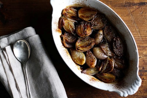 Balsamic-roasted shallots