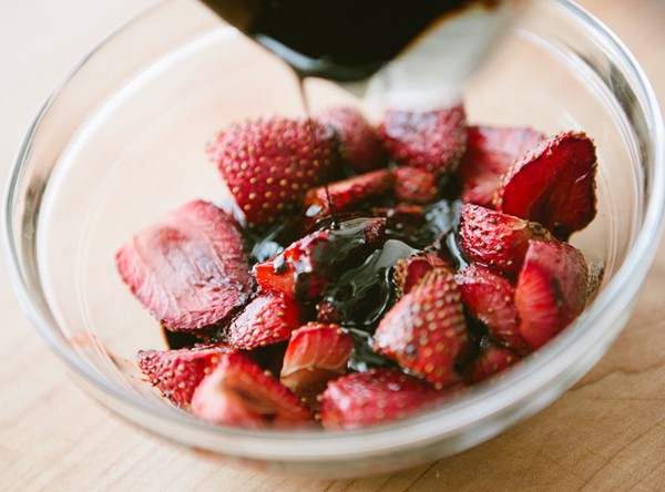 Balsamic roasted strawberry sauce