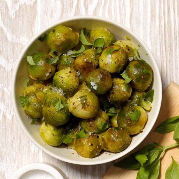 Balsamic sea salt Brussels sprouts