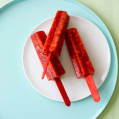 Balsamic-strawberry pops