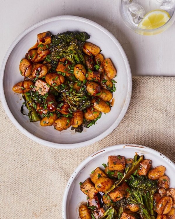 Balsamic tofu gnocchi