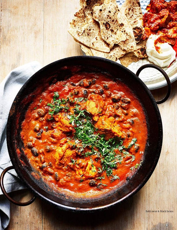 Balti chicken & black beans