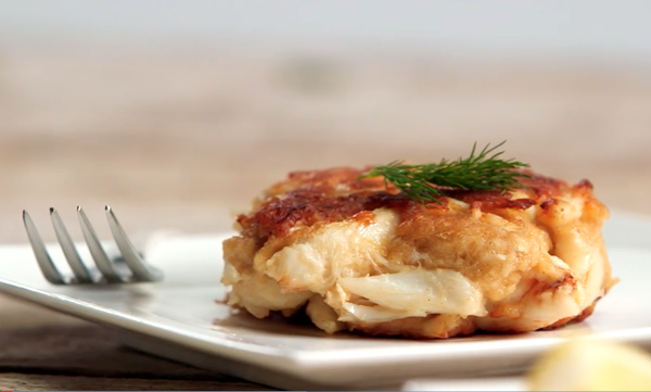 Baltimore-style crab cakes [Andrew Zimmern]