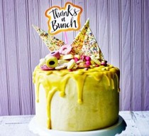 Banana & custard cake