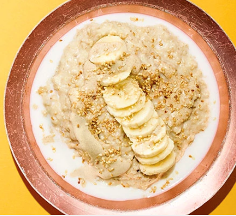 Banana & tahini porridge