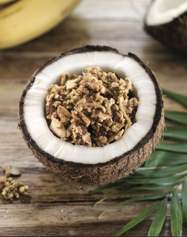 Banana almond coconut raw-nola