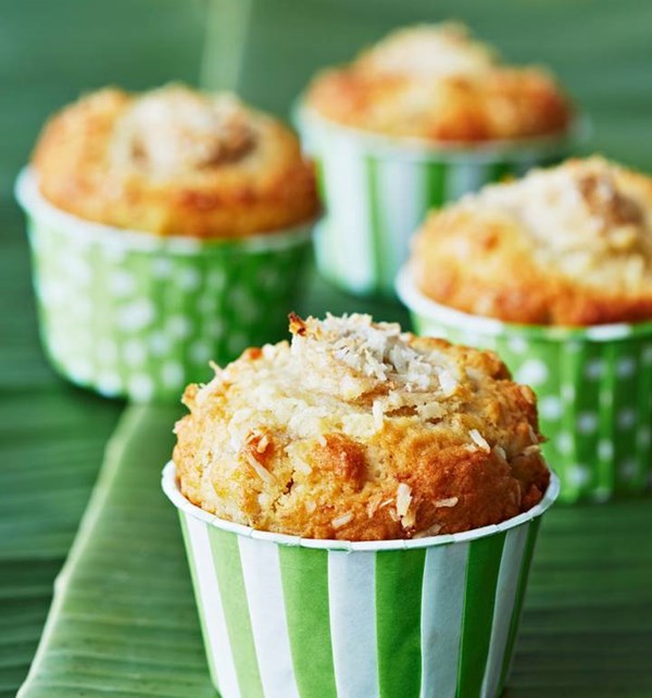 Banana and coconut muffins