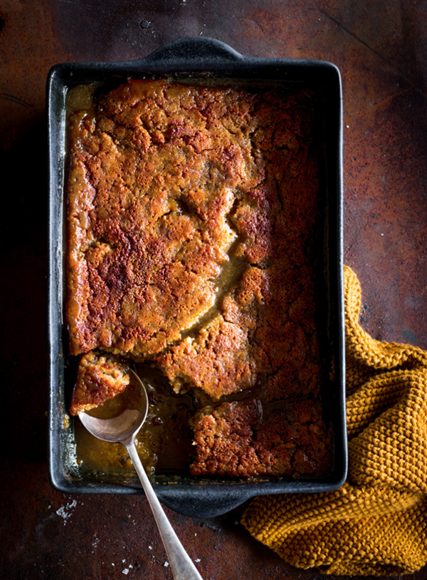Banana and date self saucing pudding