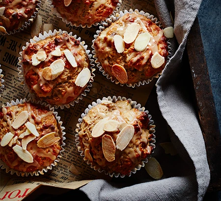 Banana and nut muffins