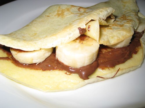 Banana and Nutella crepes