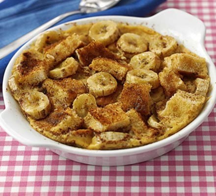 Banana bread and butter pudding