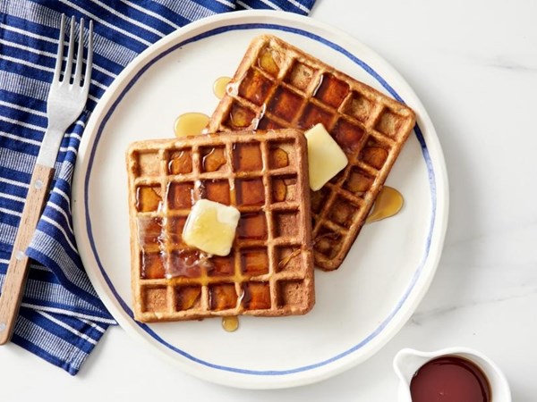 Banana bread waffles 