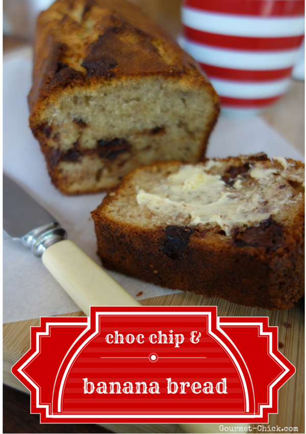 Banana bread with chocolate chips