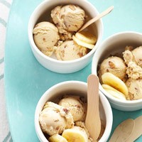 Banana-butter pecan ice cream