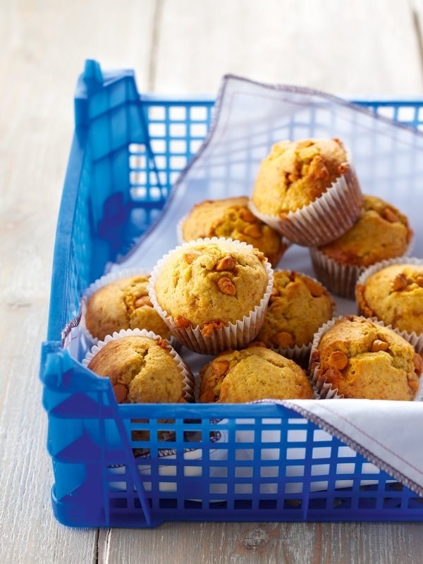 Banana butterscotch muffins