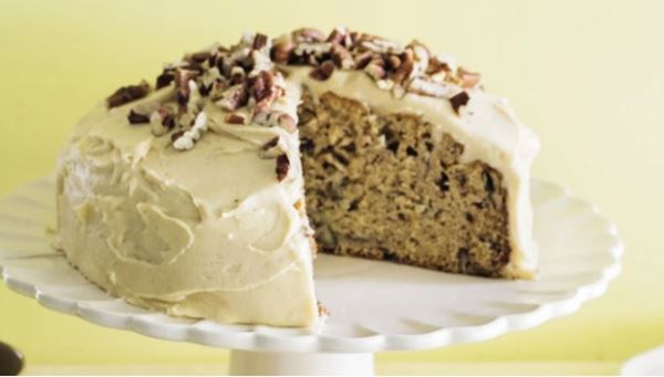 Banana cake with brown butter frosting