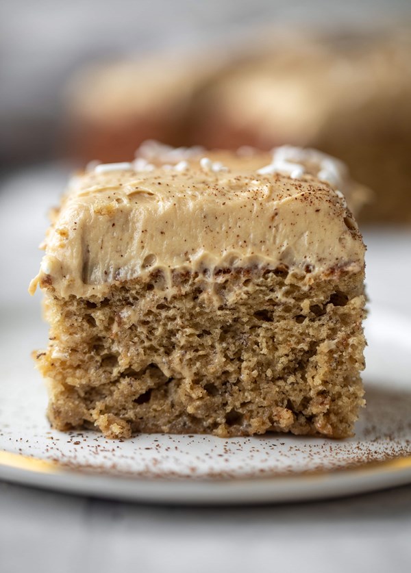 Banana cake with coffee cream cheese frosting
