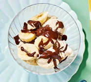 Banana, chocolate & tahini cheat's ice cream