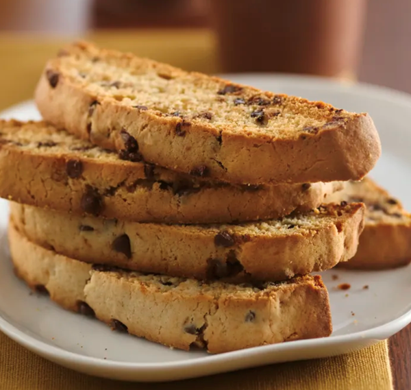 Banana-chocolate chip biscotti