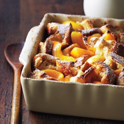 Banana chocolate chunk bread pudding