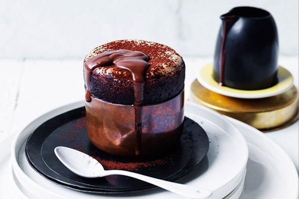 Banana cocoa souffle