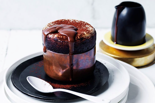 Banana cocoa soufflé