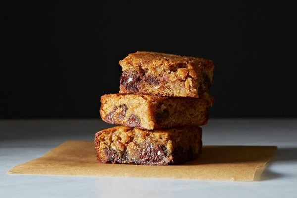Banana, coconut, chocolate chip snack cake