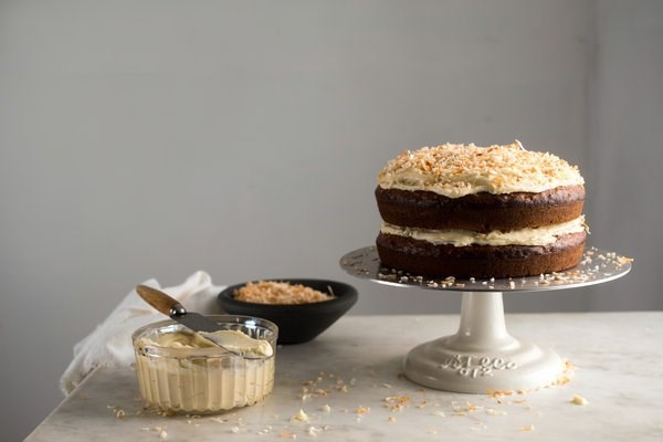 Banana-coconut layer cake