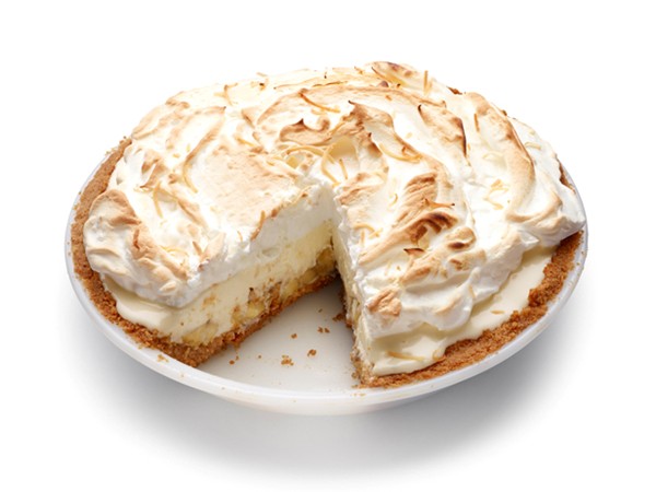 Banana-coconut marshmallow meringue pie