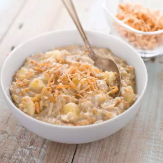 Banana-coconut ten-minute steel-cut oatmeal