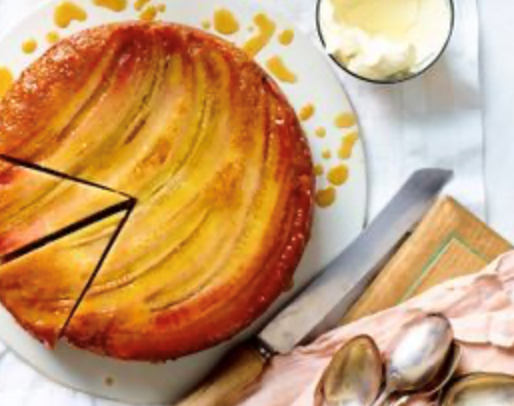Banana, condensed milk and golden syrup cake