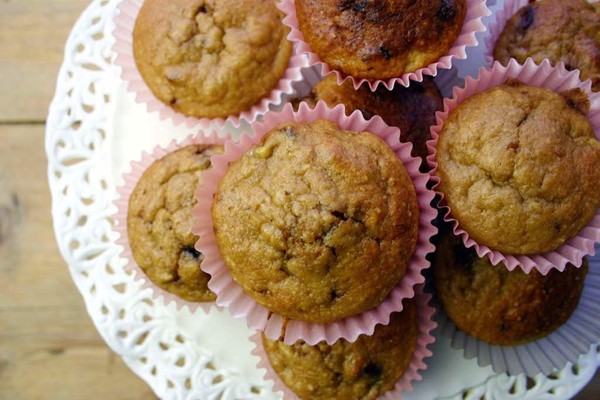 Banana, date and lemongrass muffins