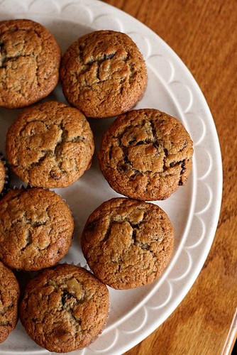 Banana espresso chocolate chip muffins