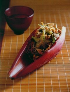 Banana flower and fish salad
