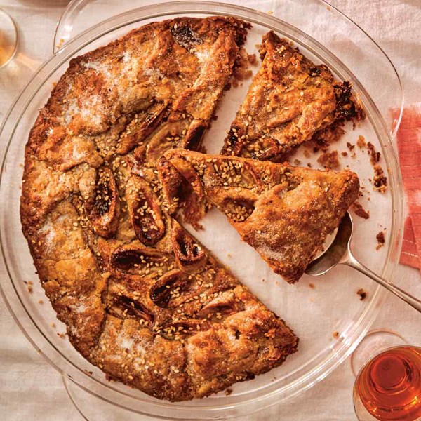 Banana galette with cashew frangipane