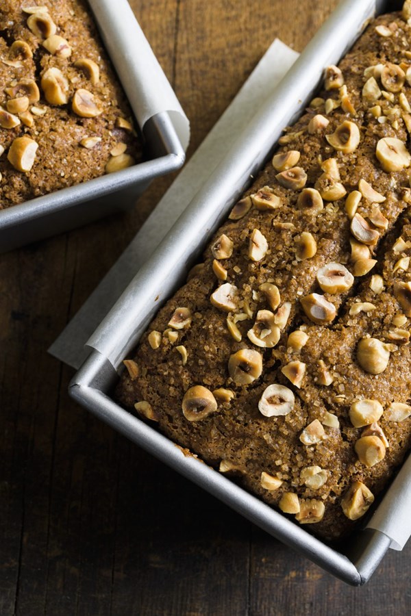 Banana-hazelnut bread