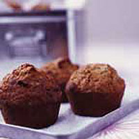 Banana, honey and walnut muffins