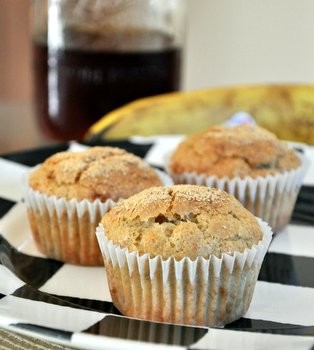 Banana maple muffins