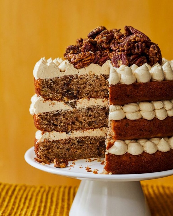 Banana-maple-pecan cake [Kevin Flynn]