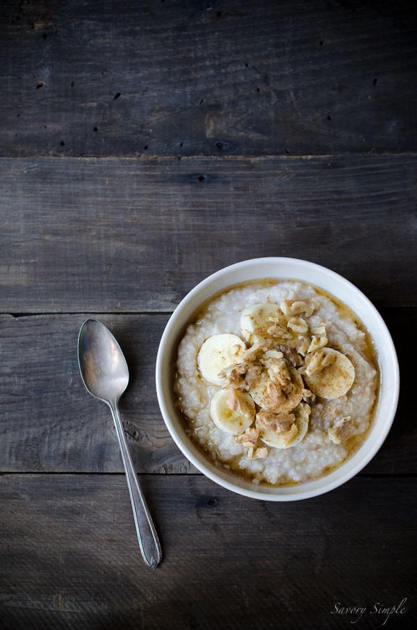 Banana millet breakfast porridge
