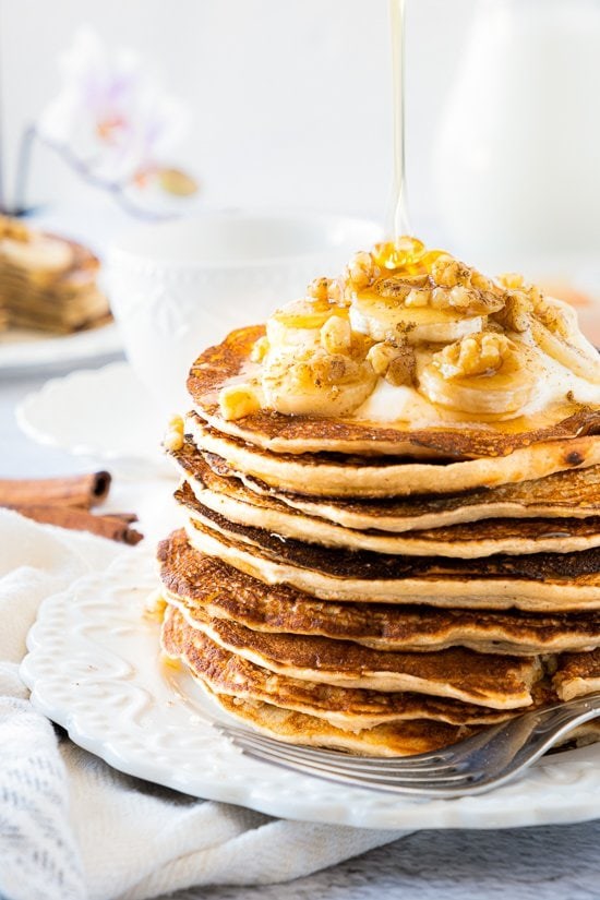 Banana nut pancakes