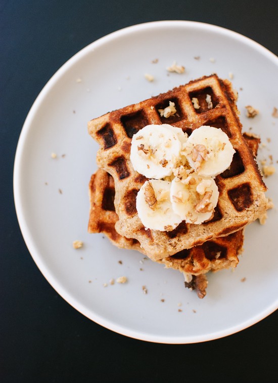 Banana nut waffles