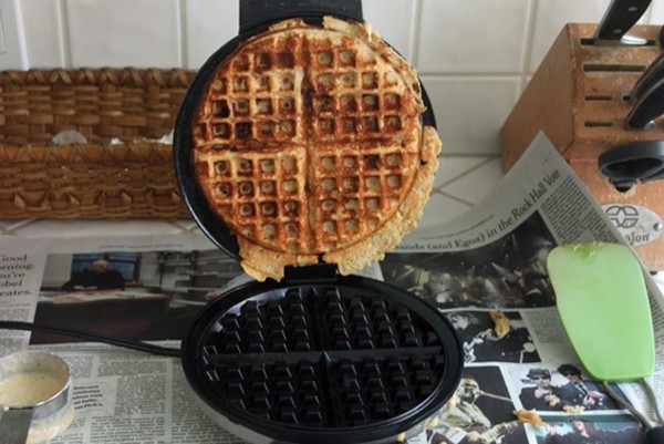 Banana nut waffles