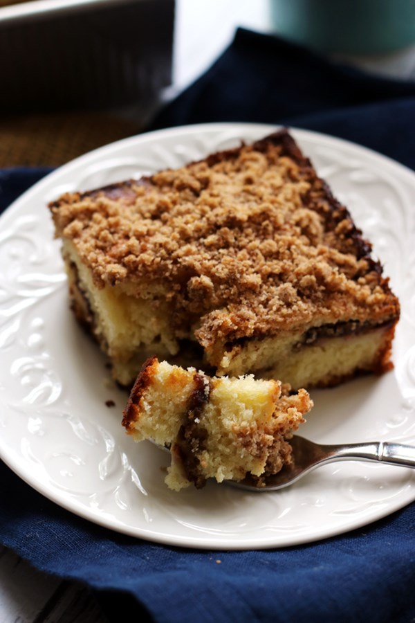 Banana Nutella coffee cake